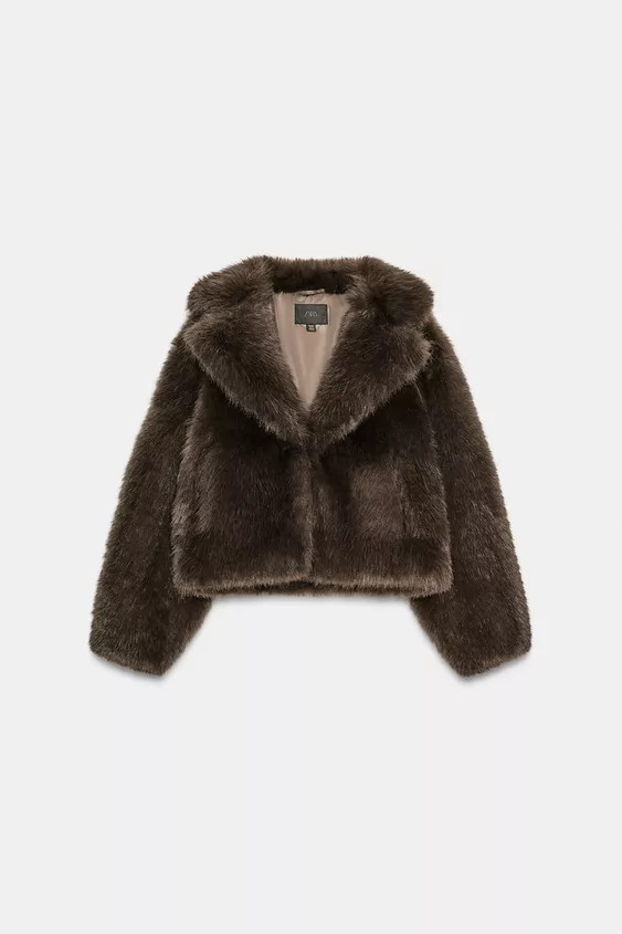 SHORT FAUX FUR COAT | Zara UK