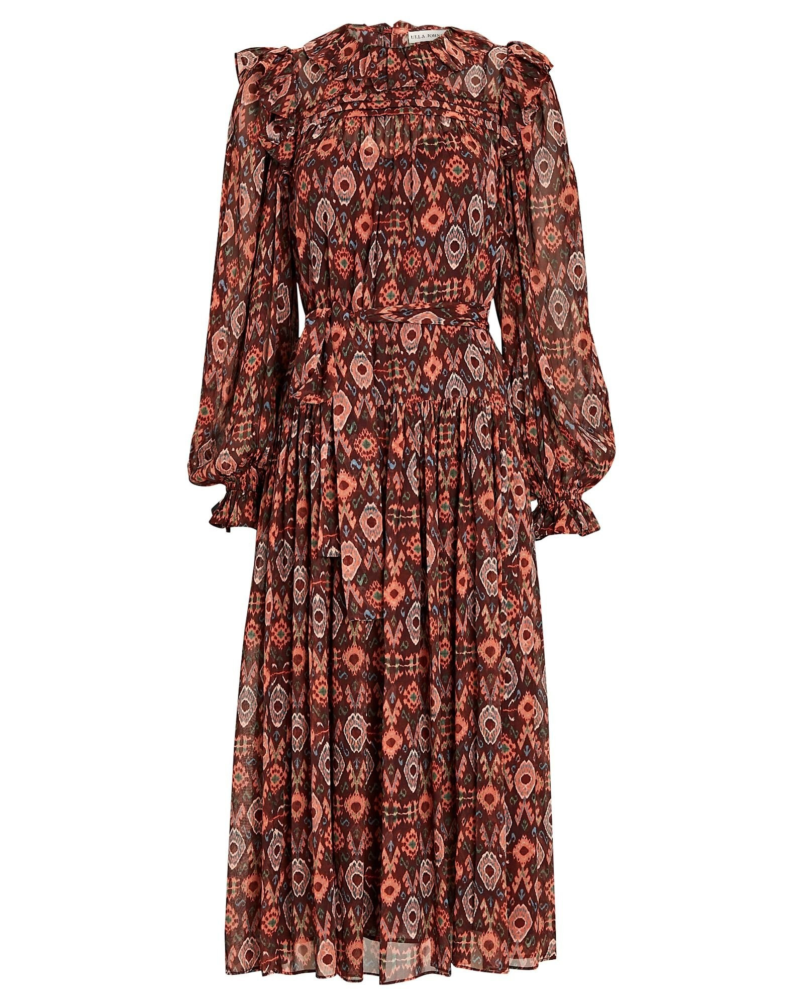 Zehra Batik Chiffon Midi Dress | INTERMIX