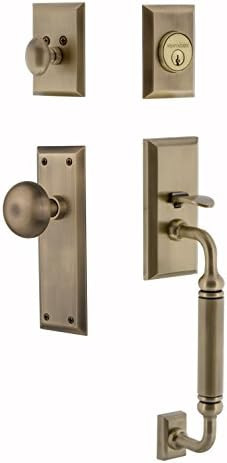 Nostalgic Warehouse New York C Grip Front Door Handle and Deadbolt Set | Amazon (US)
