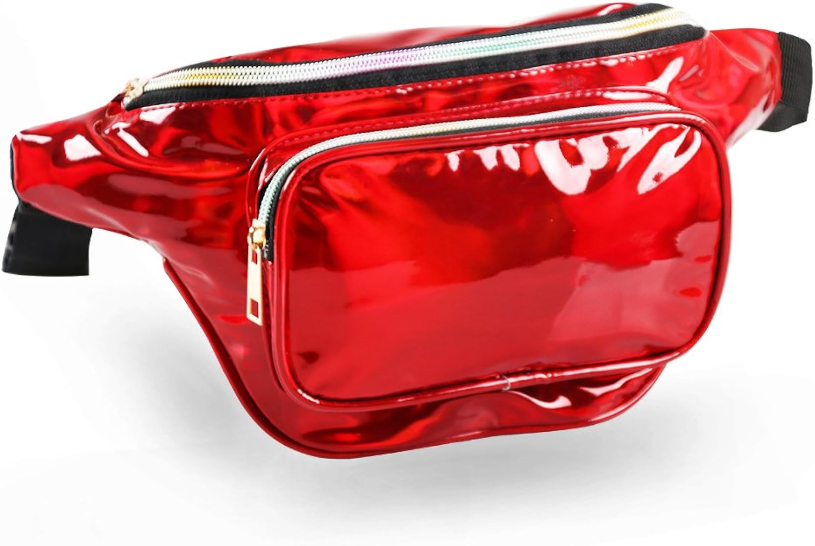 Holographic Fanny Pack for Women Men, Water Resistant Crossbody Waist Bag Pack with Multi-Pockets... | Amazon (US)