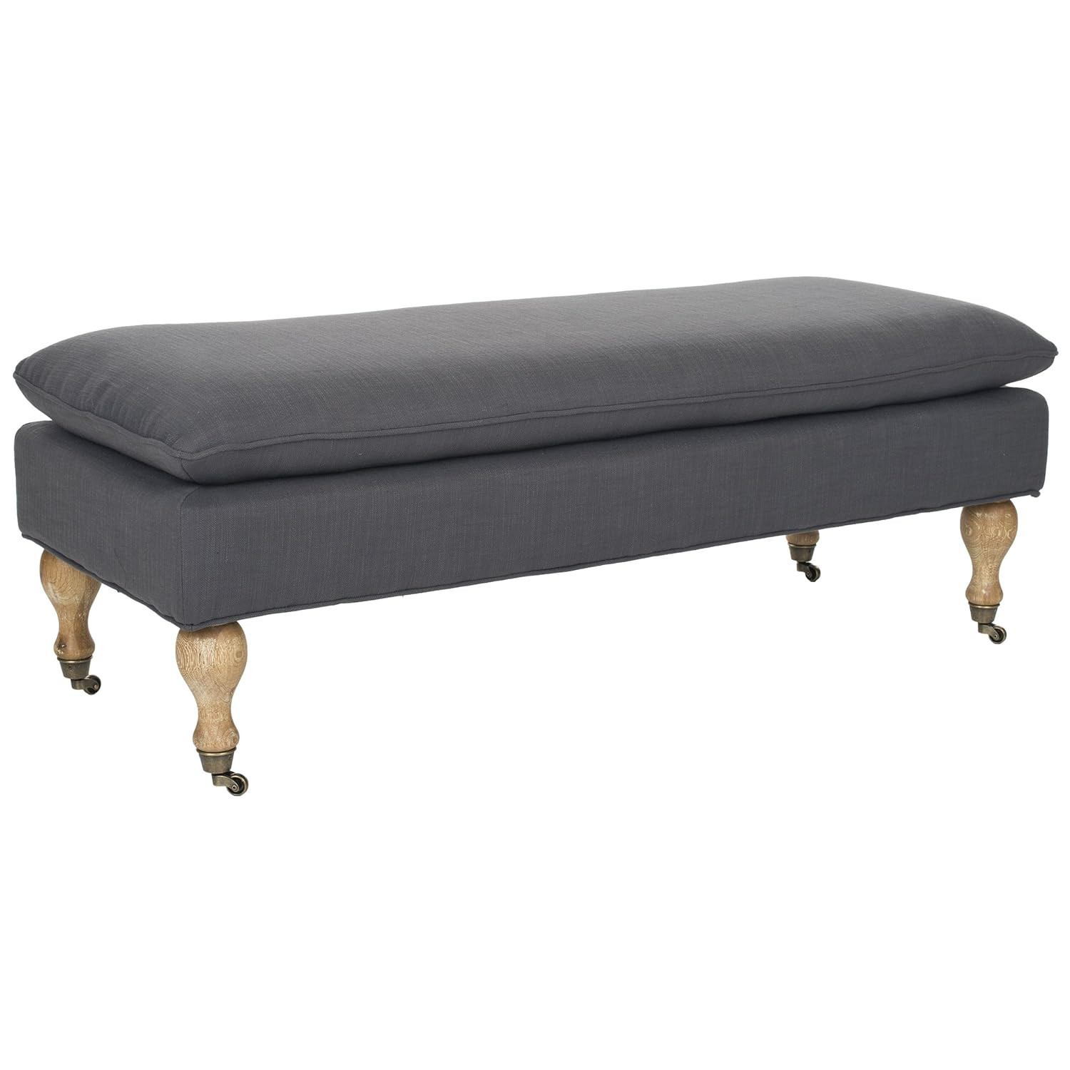 Safavieh Safavieh Hudson Collection Sutton Pillowtop Bench, Steel Gray | Amazon (US)