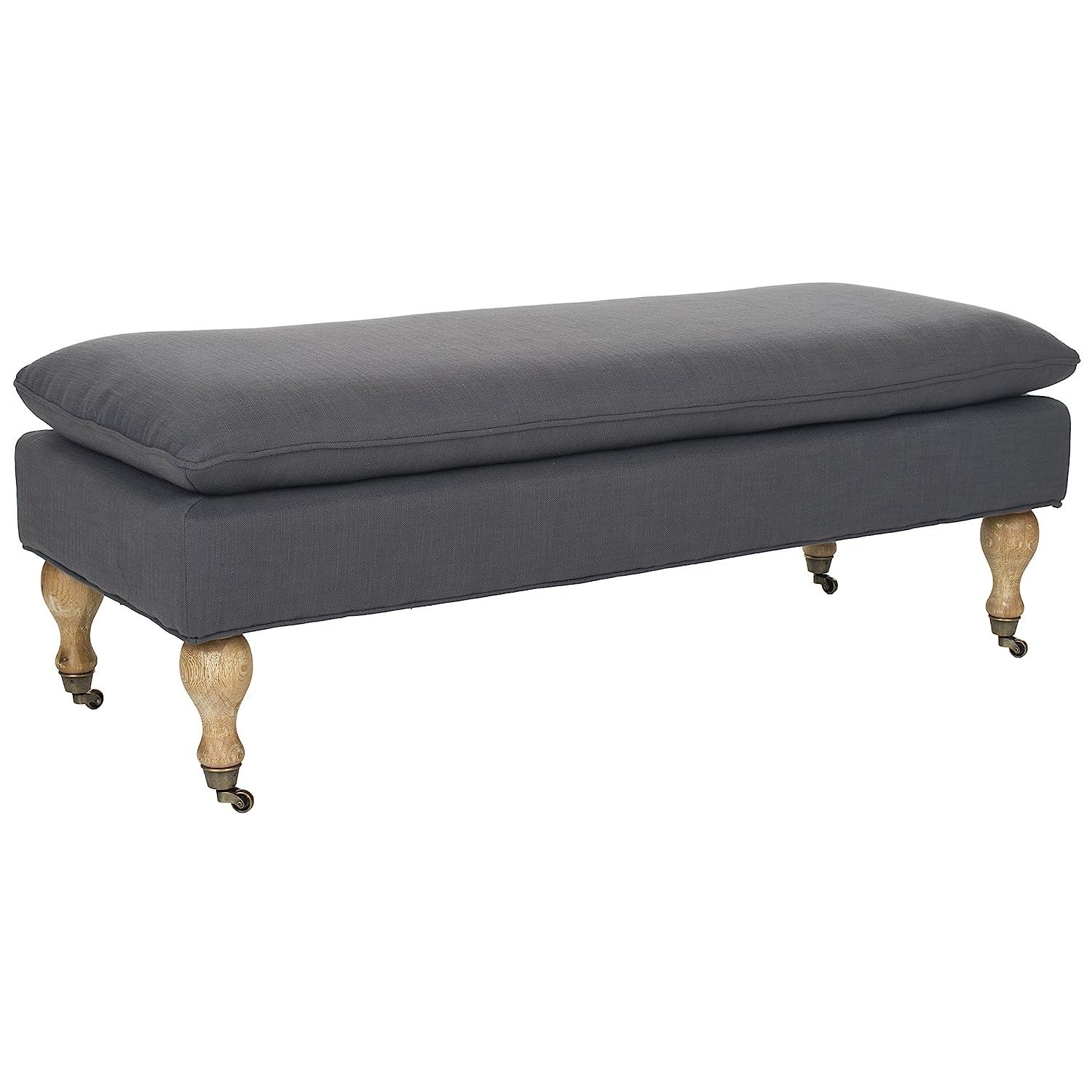 Safavieh Safavieh Hudson Collection Sutton Pillowtop Bench, Steel Gray | Amazon (US)