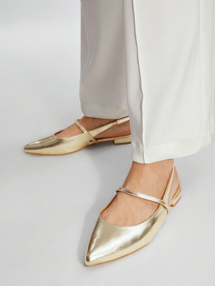 MOTF PREMIUM POINTY FLAT SLINGBACKS | SHEIN
