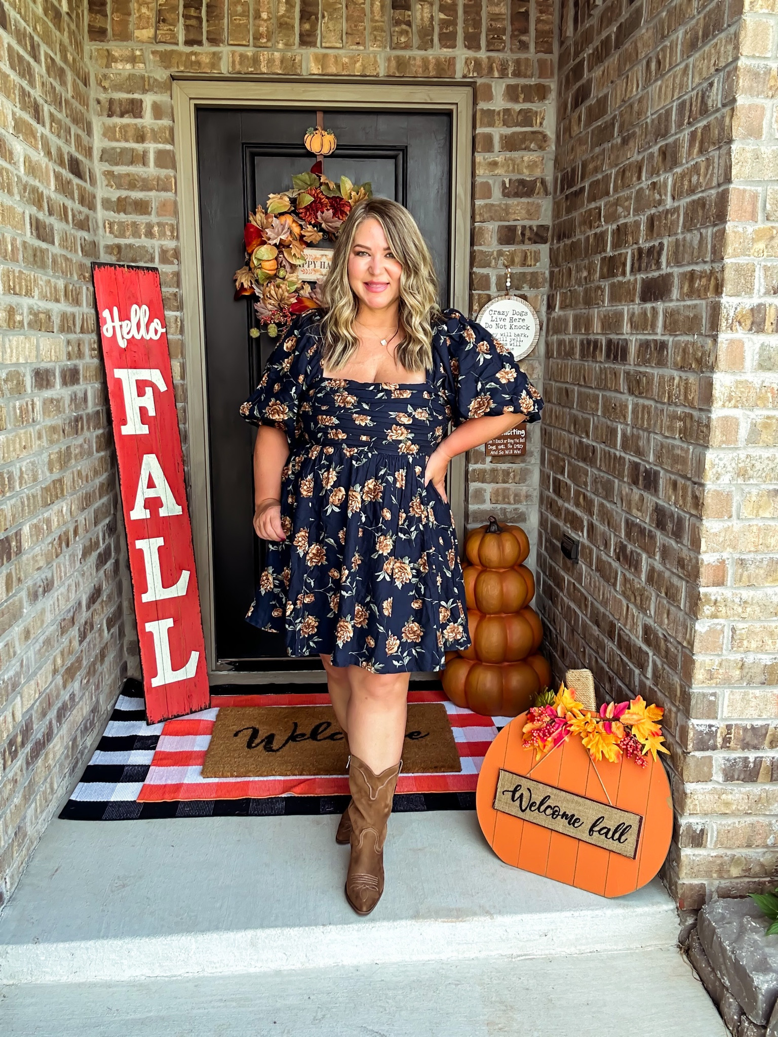 Dress size xl tts
Boots tts (I used my shoe stretcher to make them wider in the foot bed) 
Bra size up one size in the band 
Slip shorts size up one size 

#LTKplussize #LTKmidsize #LTKover40