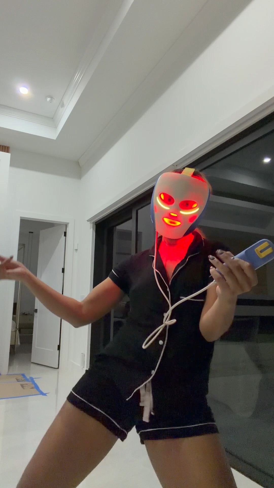 My new favorite hobby 🥹 A little cardio while I do my Shark CryoGlow Mask session. I really was expecting to think this mask was just fun to look at but turns out, it actually works! I also linked my pajamas! 

#LTKdayinmylife #LTKselfcare