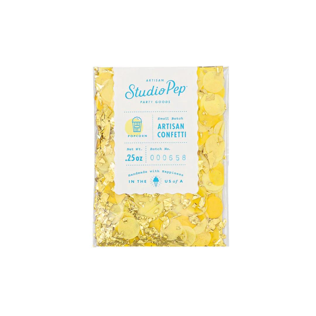 Popcorn Yellow Confetti Pack | Ellie and Piper