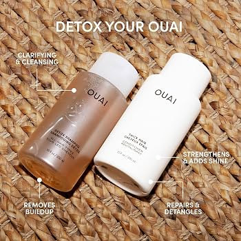 OUAI Detox Shampoo & Thick Hair Conditioner Bundle - Clarifying Shampoo for Build Up, Dirt, Oil, ... | Amazon (US)
