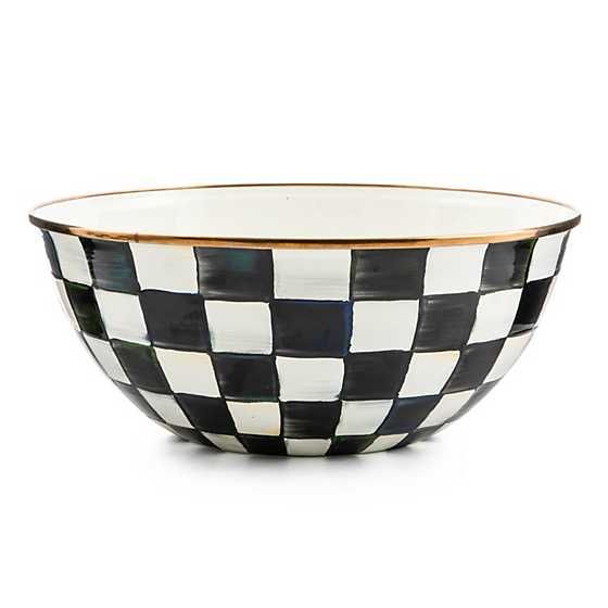 Courtly Check Enamel Everyday Bowl - Large | MacKenzie-Childs