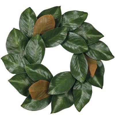 Sullivans Artificial Magnolia Leaf Accent Wreath | Target