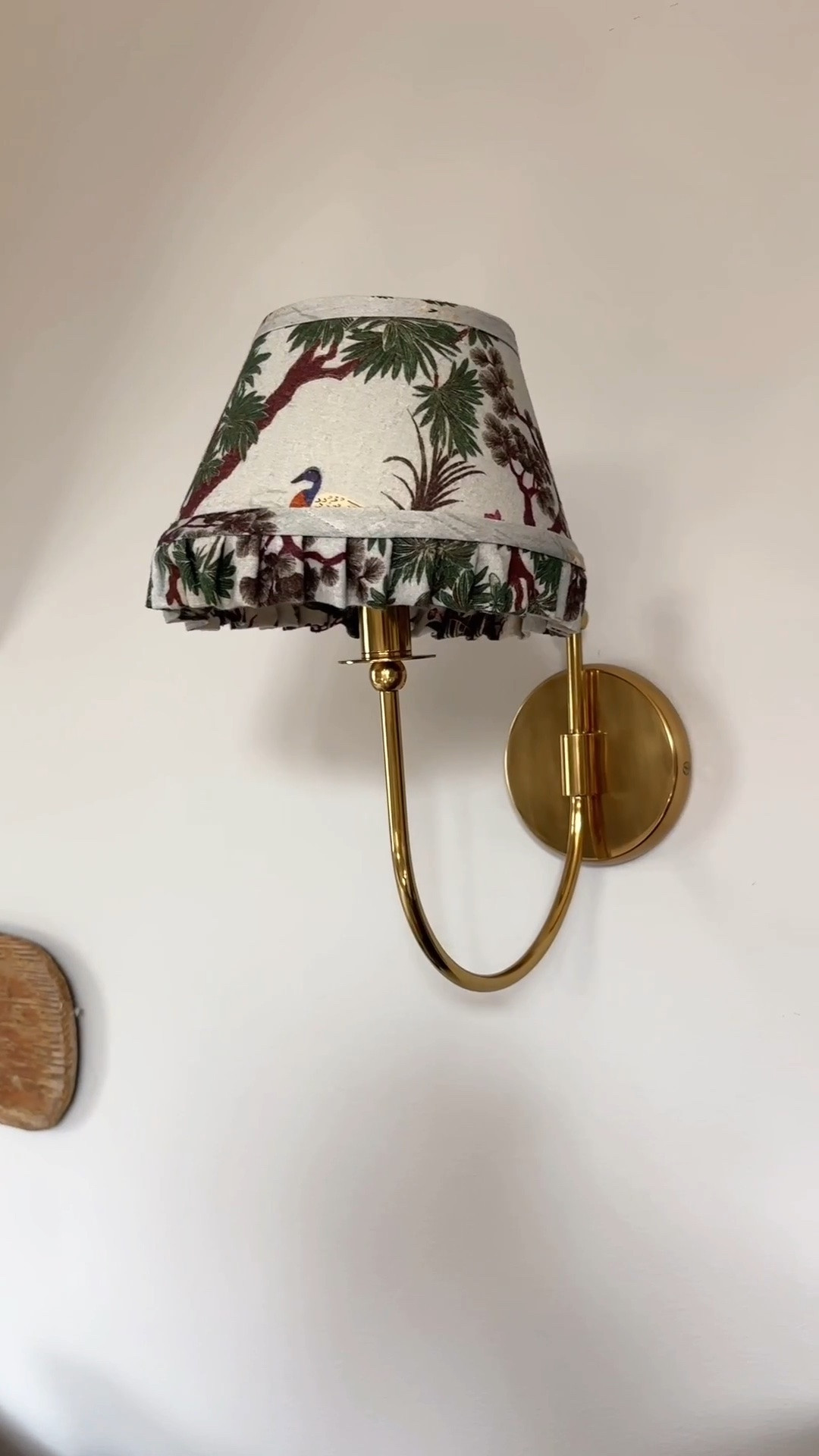 Brass ruffled printed shade wall sconce

#LTKSaleAlert #LTKHome #LTKSeasonal