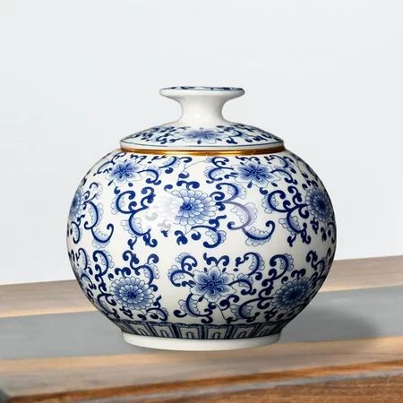 Traditional Chinoiserie Ginger Jars Ceramic Storage Jars Tea Storage Jar Table Centerpieces Decorati | Walmart (US)