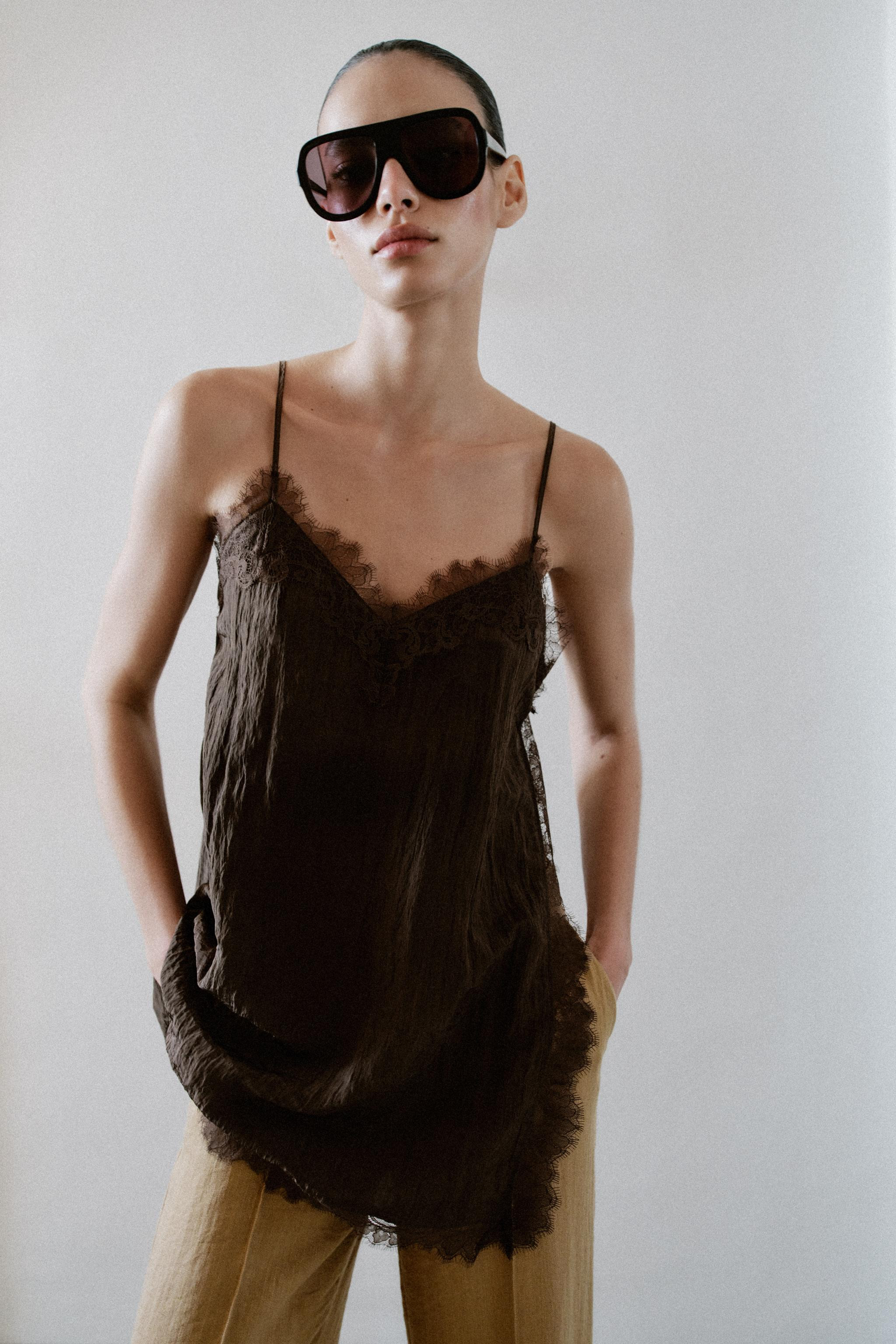 LACE CAMISOLE TOP | Zara US