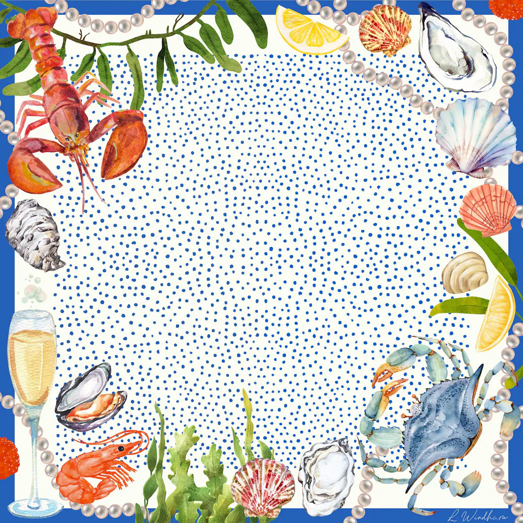 Seafood Tower Scarf - Etsy | Etsy (US)