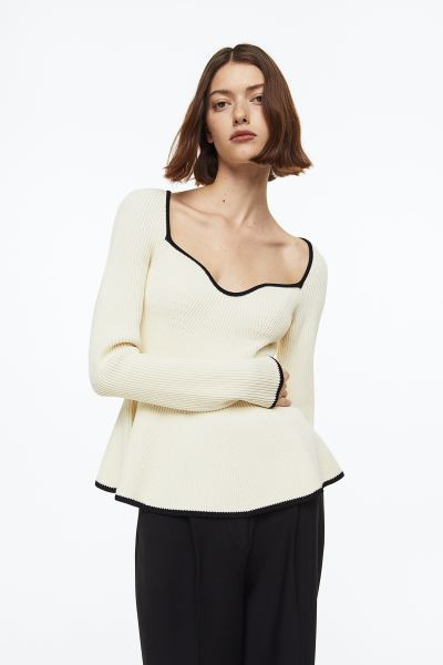Ribgebreide top | H&M (DE, AT, CH, NL, FI)
