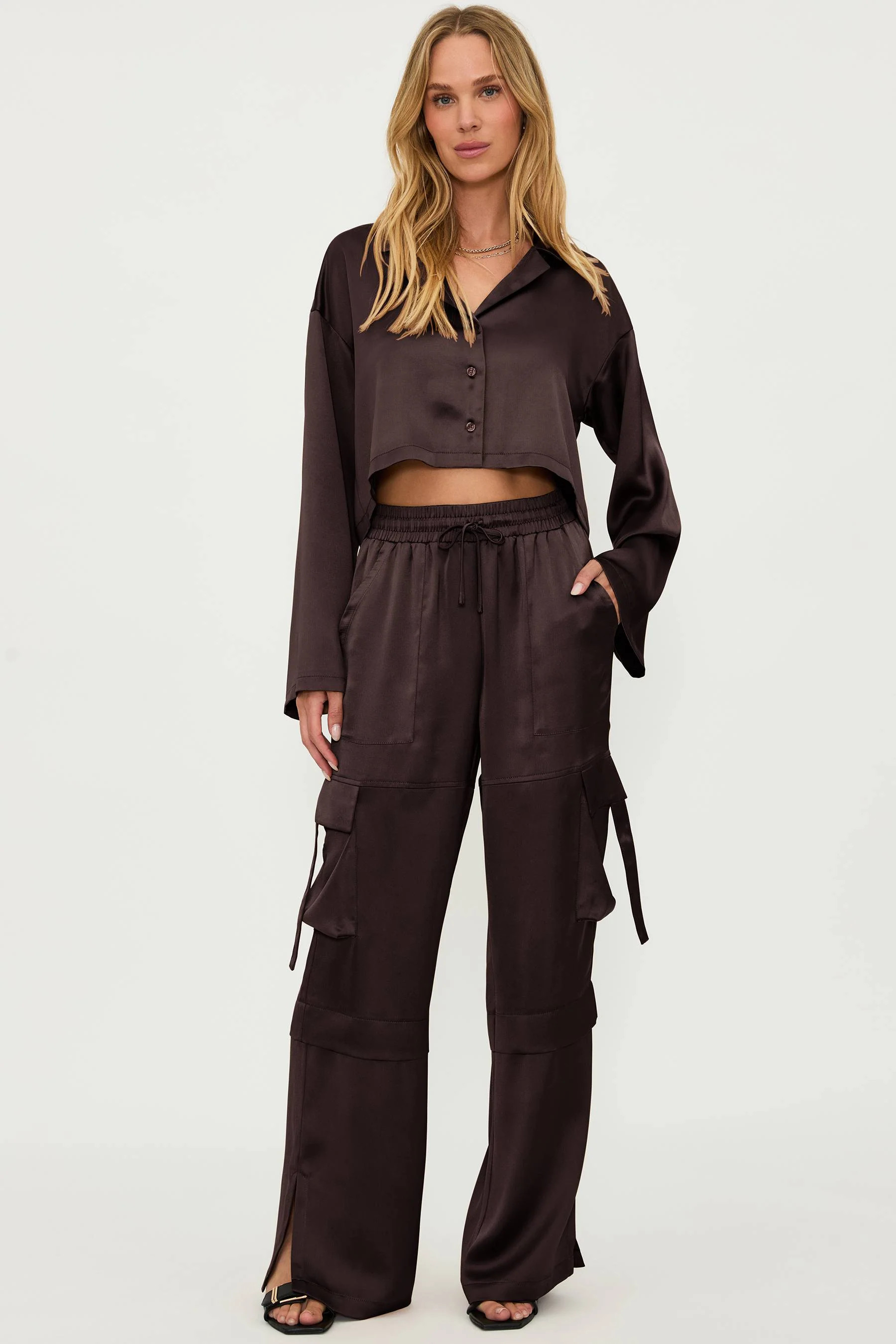 Gianna Pant Java Satin | Women's Cargo Pant | Beach Riot | Beach Riot
