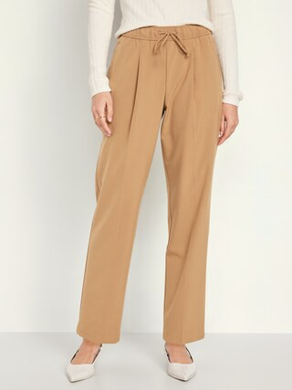 High-Waisted Billie Pull-On Straight Trouser | Old Navy (US)