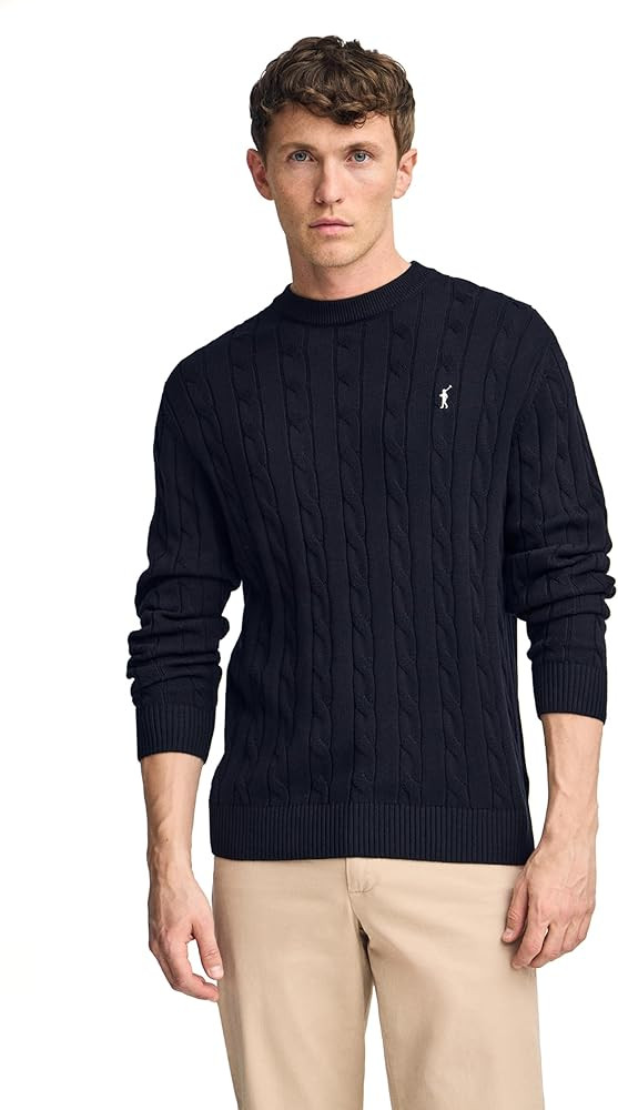 Polo Club Strickpullover Zopfmuster Herren Baumwolle - Sweater Coton | Amazon (DE)