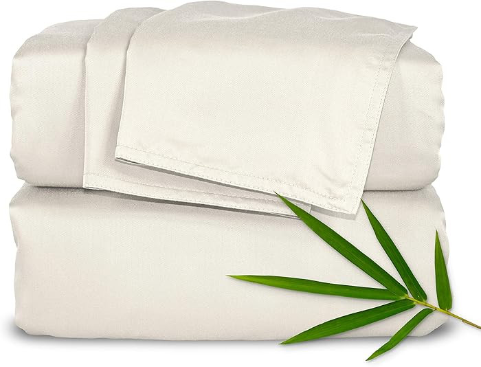 Pure Bamboo King Sheets, Genuine 100% Organic Viscose Derived from Bamboo Bed Sheet Set, Luxuriou... | Amazon (US)
