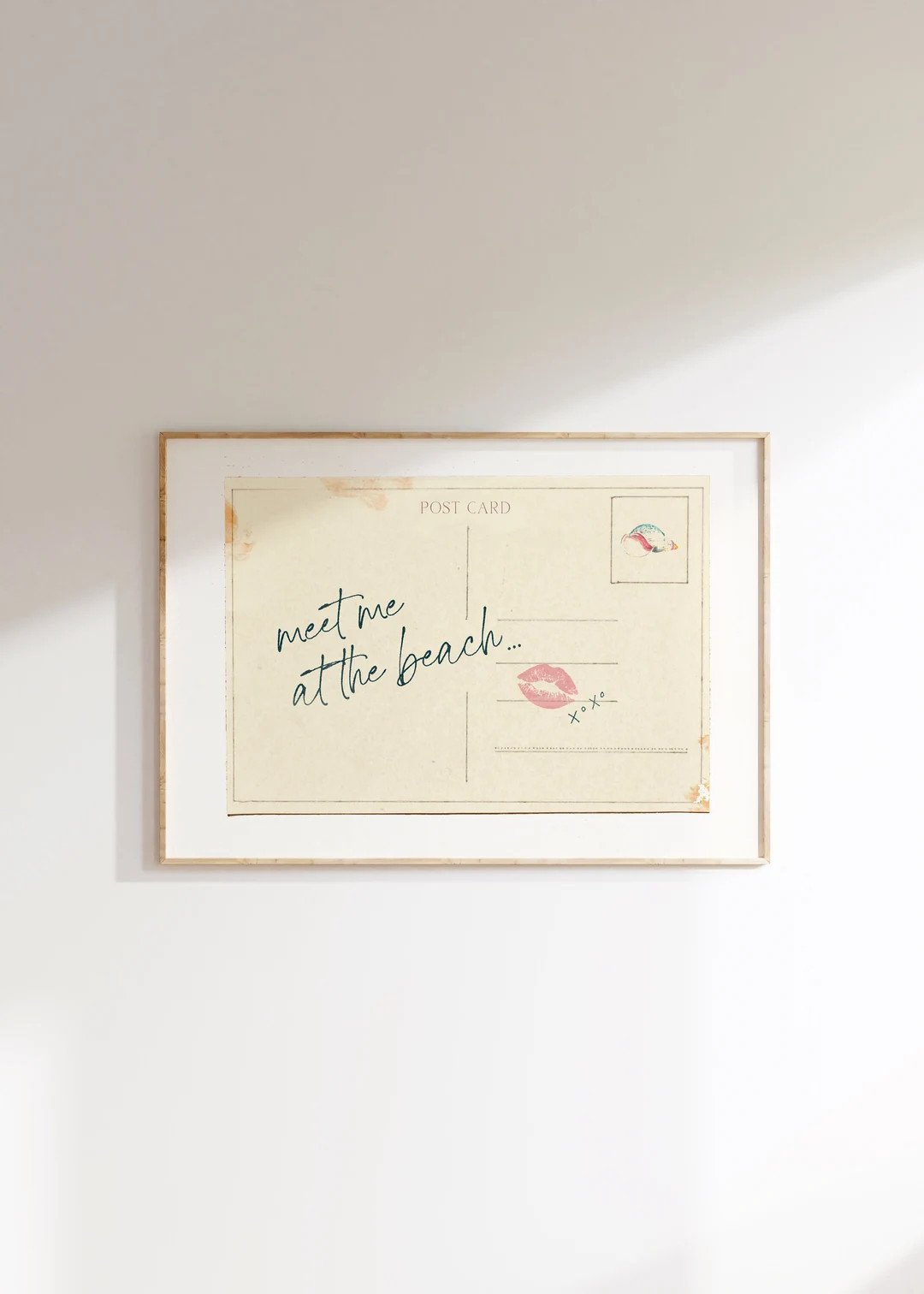 Meet Me at the Beach Post Card Print Coastal Cowgirl Decor Coastal Granddaughter Wall Art Coastal... | Etsy (US)