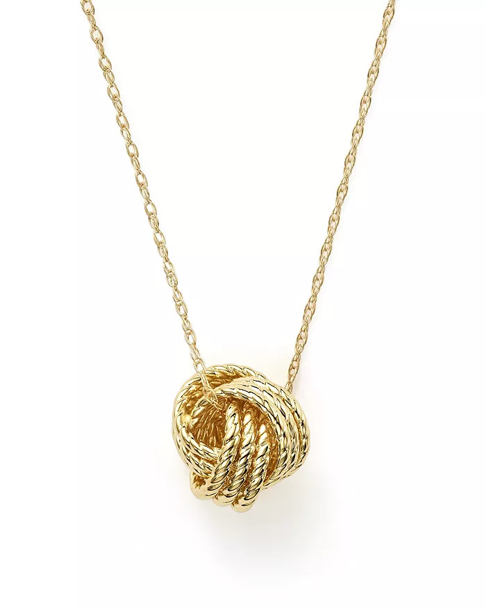 14K Yellow Gold Love Knot Necklace, 18" - 100% Exclusive | Bloomingdale's (US)