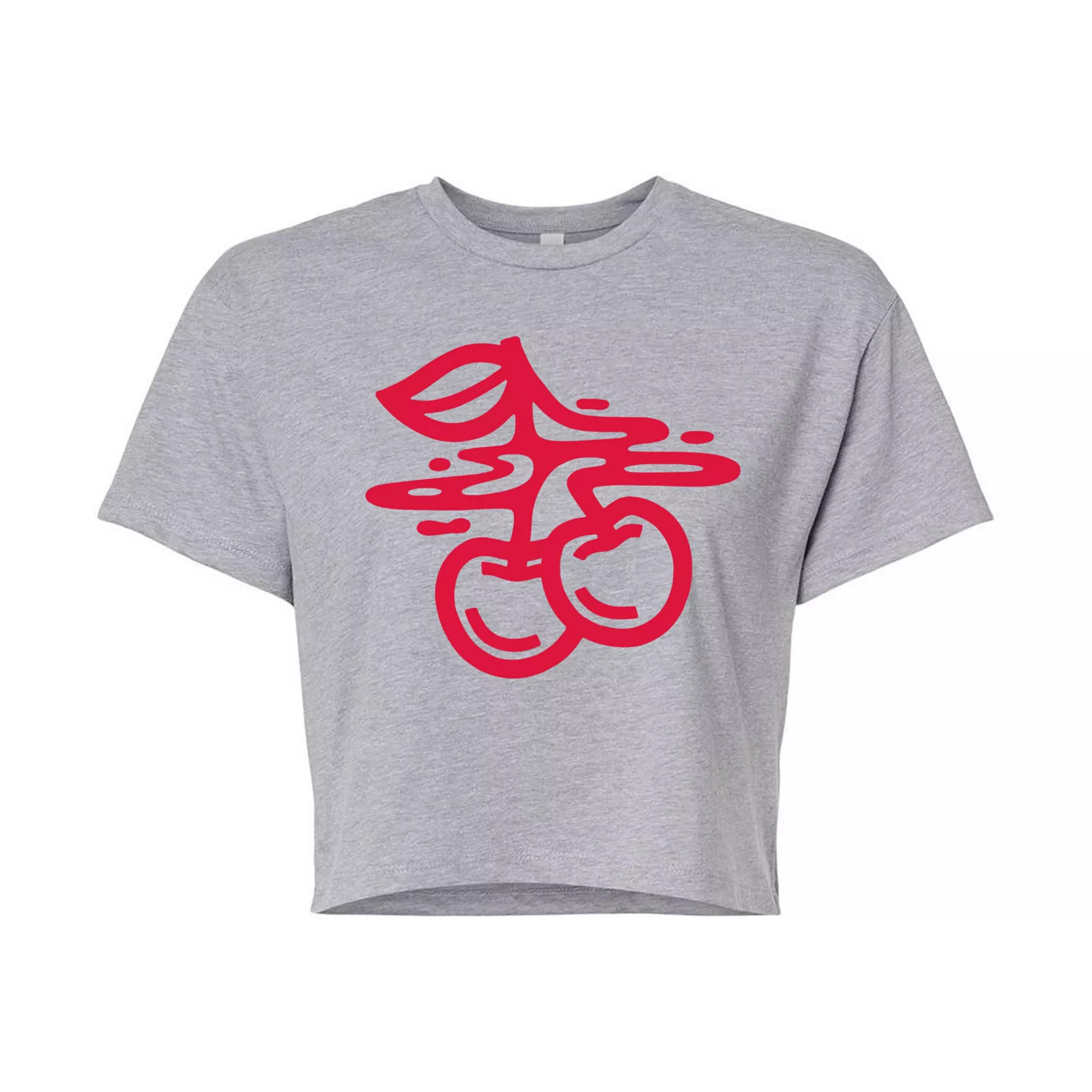 Juniors' Bold Cherries Cropped Tee, Girl's, Size: XXL, Grey Gray | Kohl's