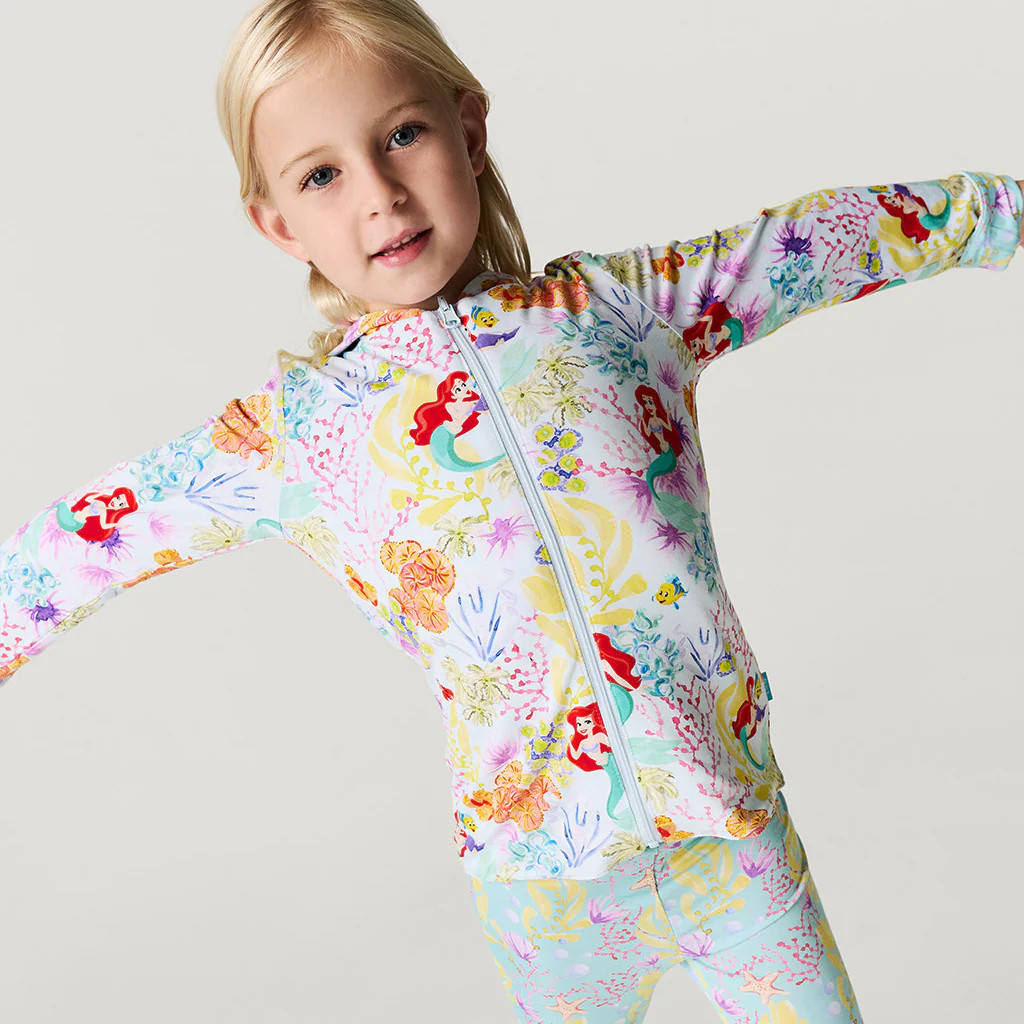 Mermaid Blue Reversible Baby Jacket | Disney Princess Ariel & | Posh Peanut