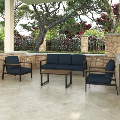 Townsend 4 Piece Sofa Seating Group with Sunbrella® Cushions | Wayfair North America