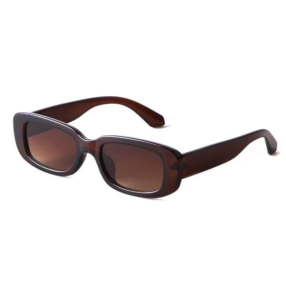 Rectangle Sunglasses for Women Retro Driving Glasses 90’s Vintage Fashion Narrow Square Frame | Walmart (US)