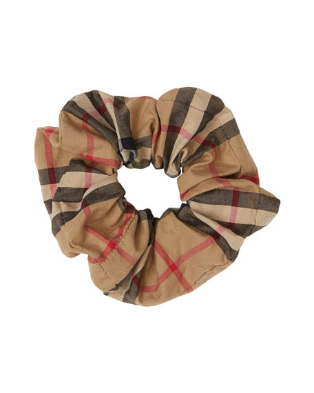 Burberry Girl's Vintage Check Cotton Scrunchie | Neiman Marcus