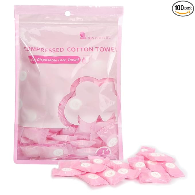 Classycoo Compressed Towel 100 PCS Mini Tablets Disposable Portable Face Towel Cotton Coin Tissue... | Amazon (US)