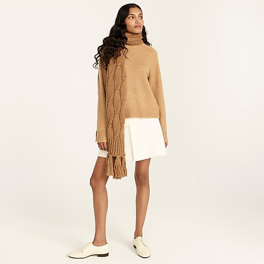 Pleated mini skirt in double-serge wool | J. Crew US