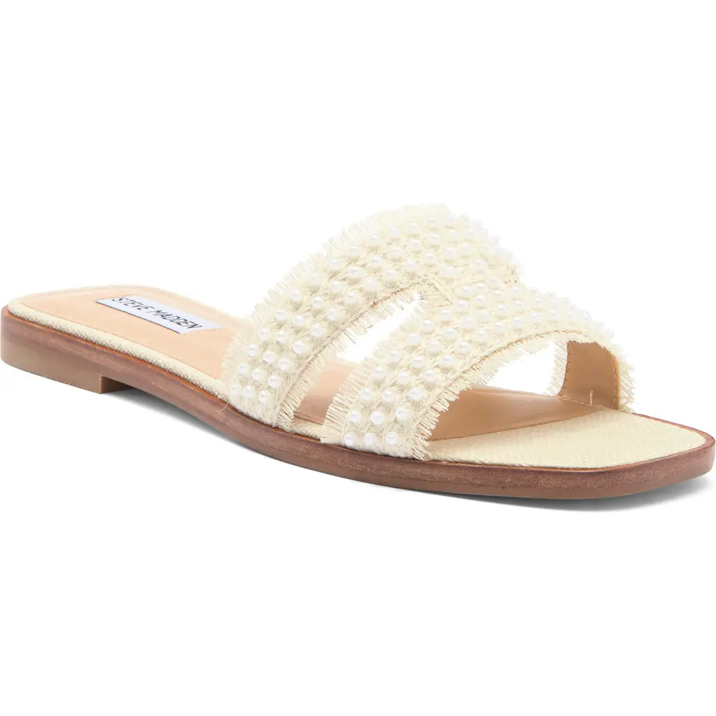 Steve Madden Hazel Slide Sandal in Pearl at Nordstrom, Size 6 | Nordstrom