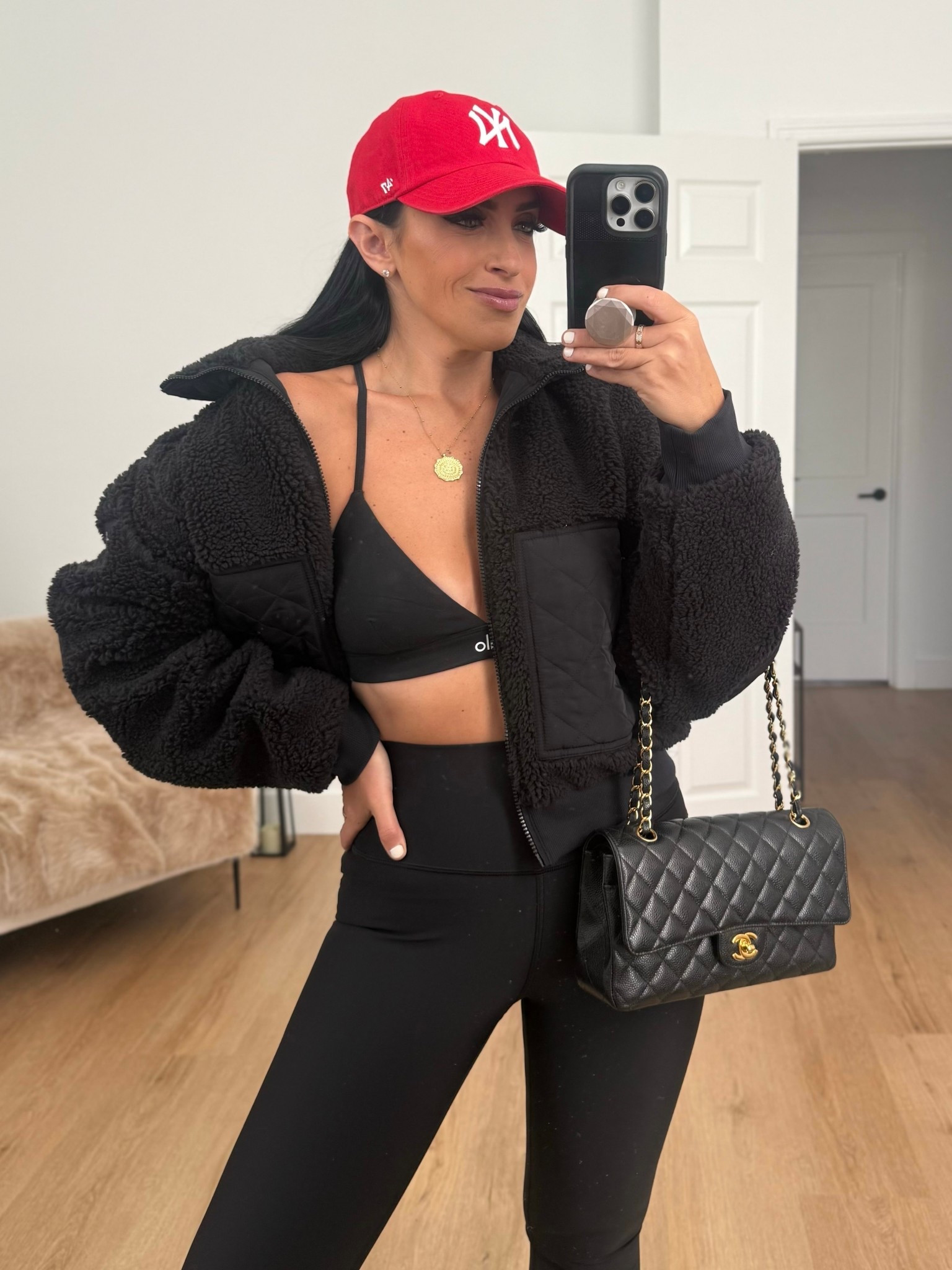 Alo Sherpa Edge Bomber. Alo Splendor Bra. 