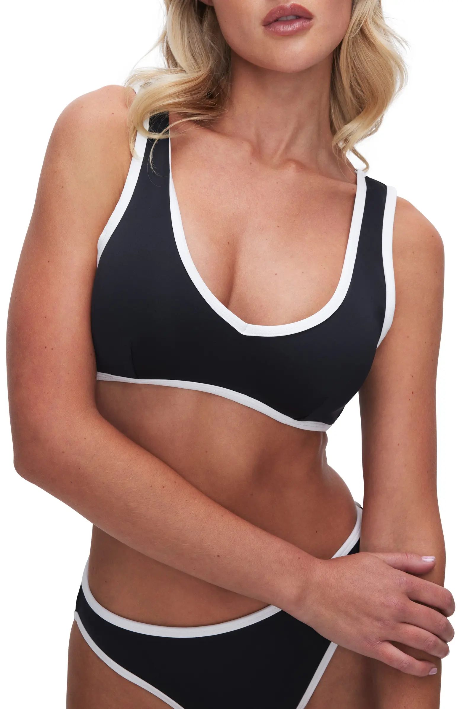 Varsity Support Crop Bikini Top | Nordstrom