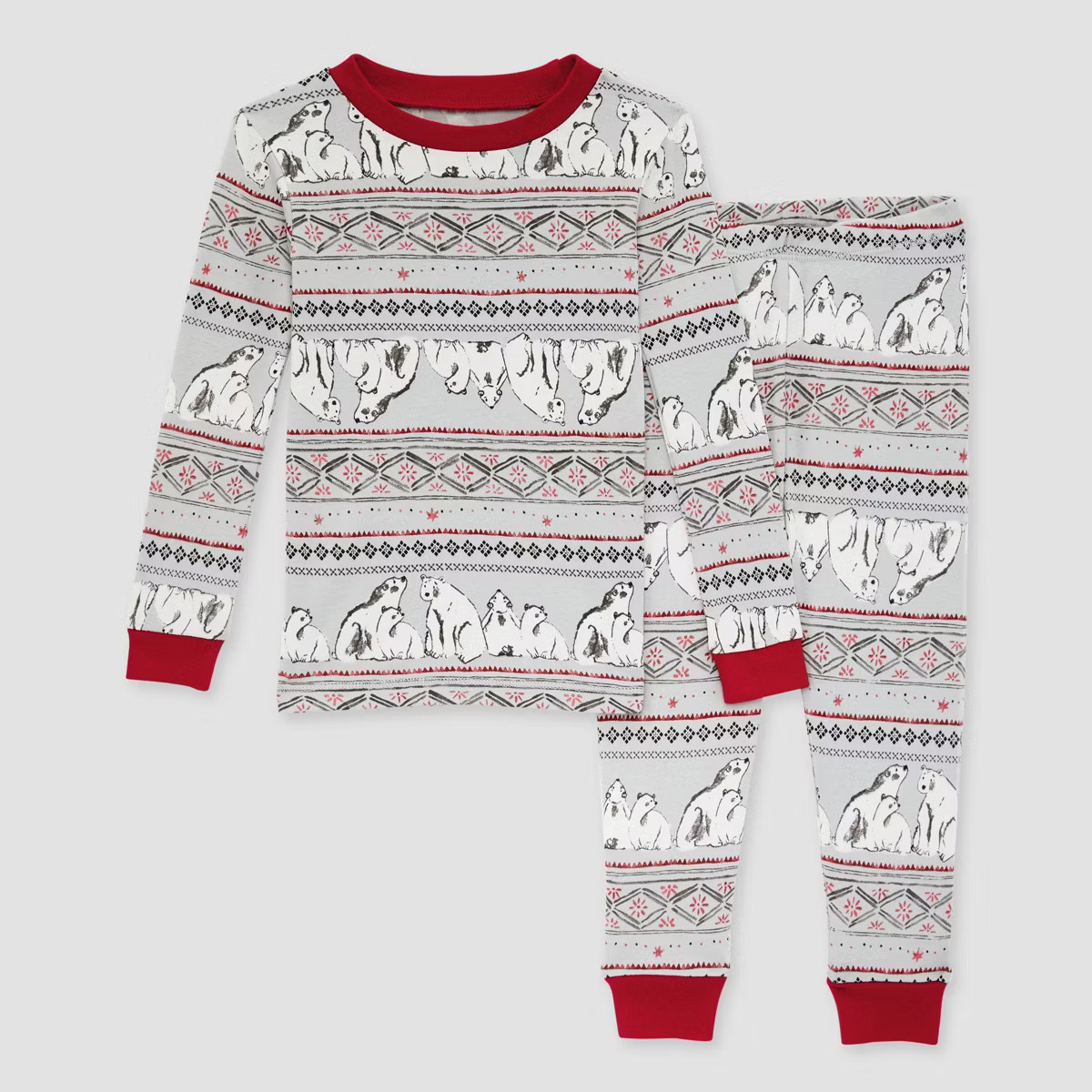 Burt's Bees Baby® Toddler Organic Cotton Tight Fit Toddler 2pc Holiday Pajama Set | Target