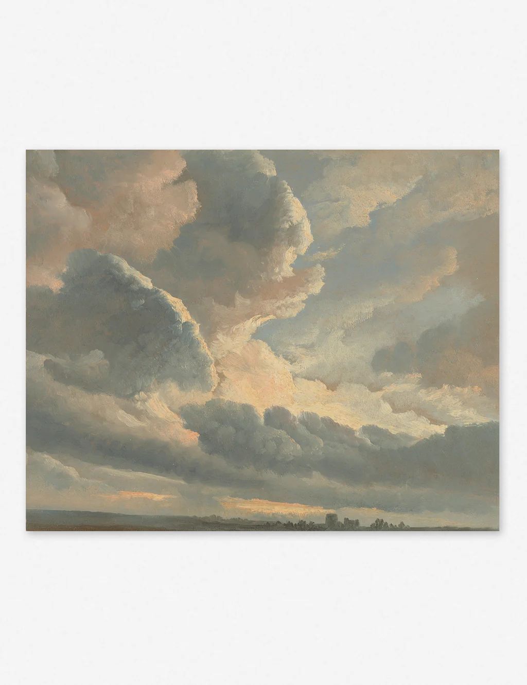 Study of Clouds with a Sunset near Rome Wall Art | Lulu and Georgia 