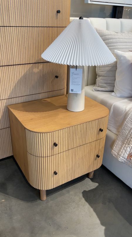 West Elm Ellington night stand! 😍 Fluted front drawers give texture, depth & contrast. Rounded corners accentuate the piece. Beautiful golden brown color adds warmth to any bedroom design! 💛

#LTKHome #LTKVideo #LTKSaleAlert