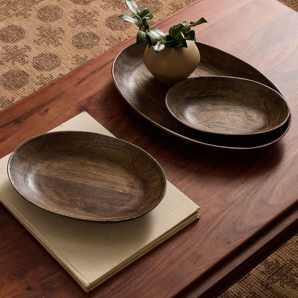 Distressed Wood Trays (Set of 3) | West Elm (US)