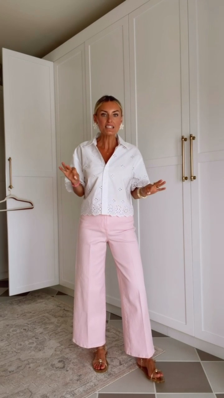 Umm let's talk about these pink jeans! 😍 So good & so affordable! These are so cute for summer, and you could even wear these for work! Wearing S/2! 

Loverly Grey, Walmart, summer outfit, summer workwear, pink jeans, eyelet blouse  

 

#LTKWorkwear #LTKSeasonal