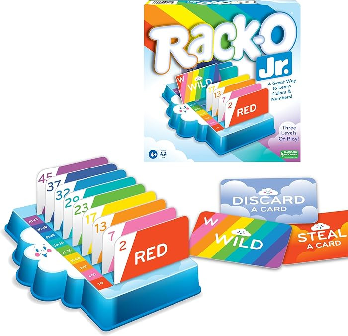 Winning Moves Rack-O Jr Games USA, Children's Edition of The Game of Rack-O for 2 to 4 Players, A... | Amazon (US)