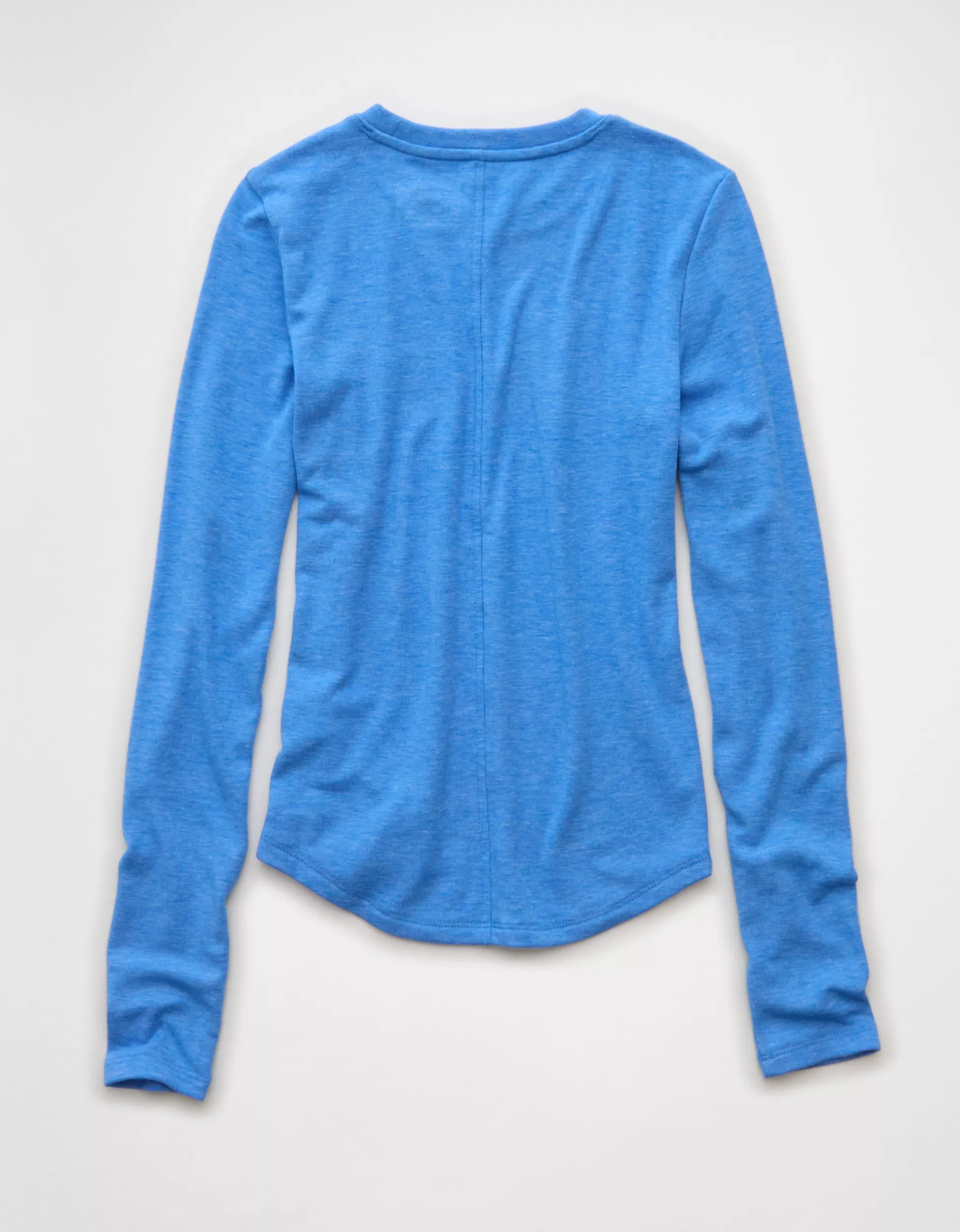 AE Long Sleeve Cozy Crew Neck T-Shirt | American Eagle Outfitters (US & CA)