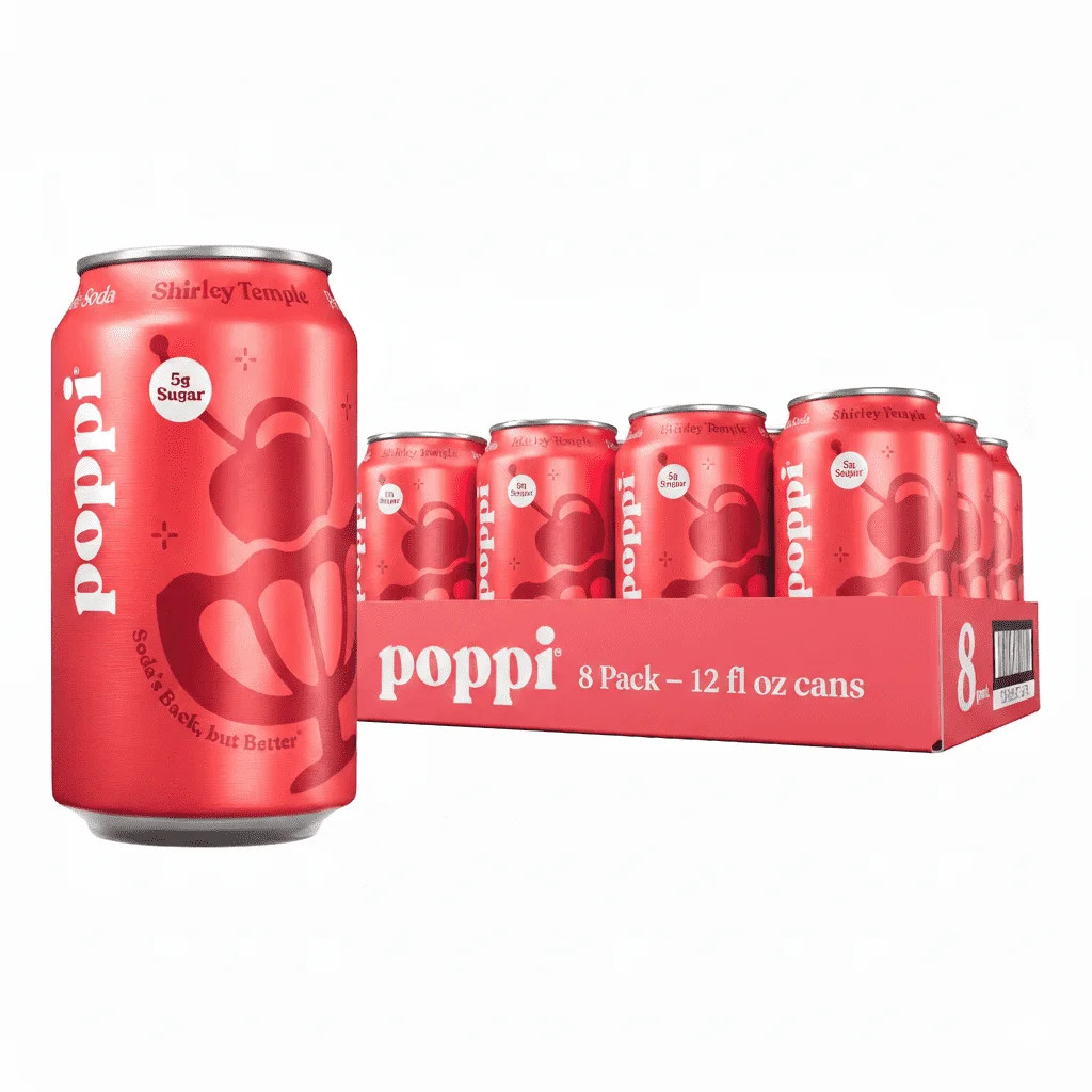 Poppi Shirley Temple Prebiotic Soda, 12oz, 8 Pack | Walmart (US)
