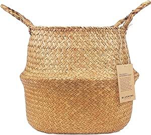 Plant Basket – Large Planter Indoor Woven Baskets for Tall Olive Tree Pot, 9-10 Inch Rattan Wic... | Amazon (US)
