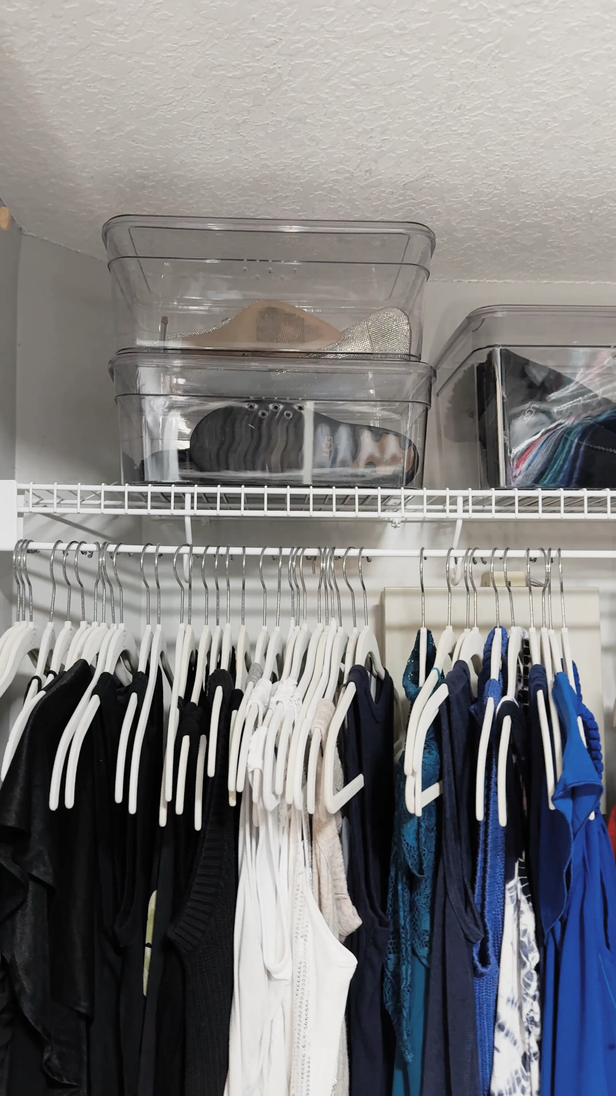 Favorite clear containers to stack and store items in your closet.
Home organization, closets, containers, closet organization 

#LTKHome #LTKSeasonal #LTKVideo