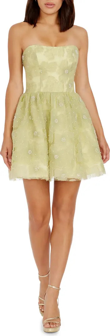 Dress the Population Sasha Floral Strapless Fit & Flare Minidress | Nordstrom | Nordstrom