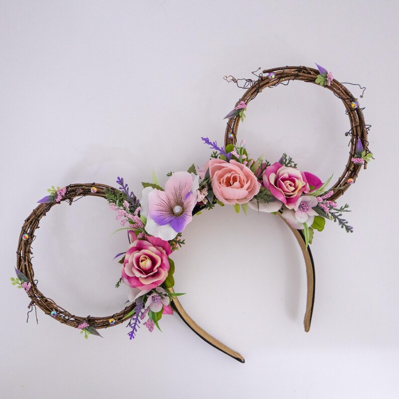 Bright Pink Flower and Garden inspired Floral Ears | Etsy (US)