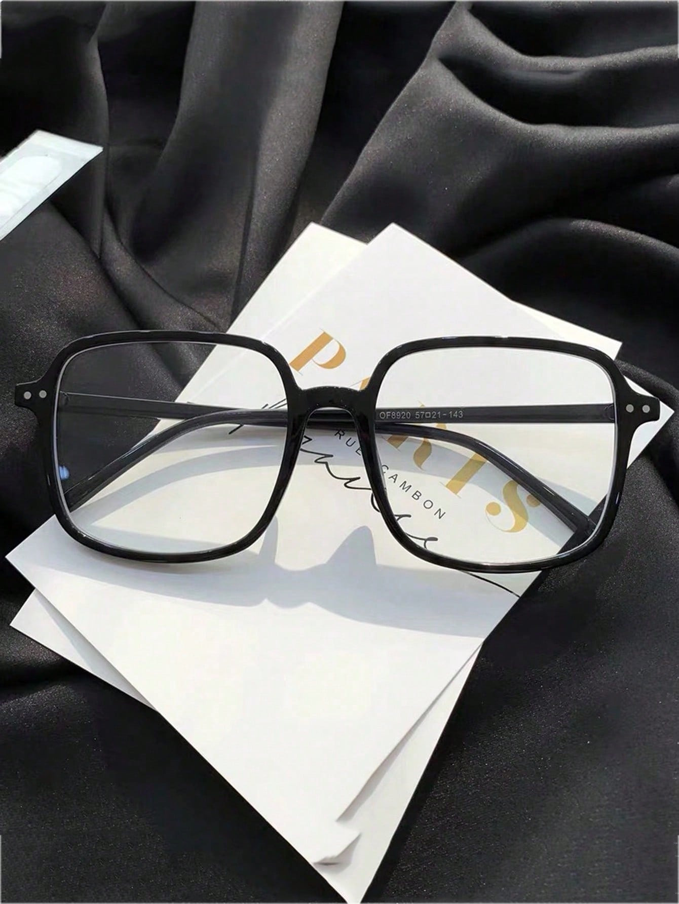 1pc Large Frame Anti-Blue Light Glasses, Trendy High-Value Plain Glasses Clear Glasses Accessorie... | SHEIN