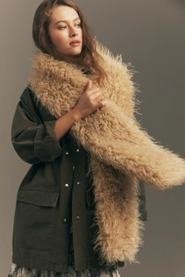 By Anthropologie Shaggy Faux Fur Scarf | Anthropologie (US)