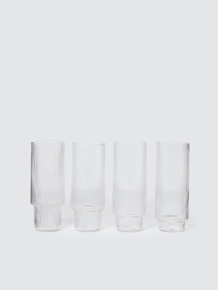 Ripple Long Drink Glasses, Set of 4 | Verishop