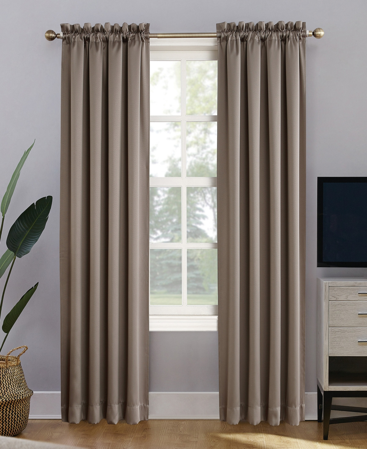 Oslo 52" x 63" Theater Grade Blackout Rod Pocket Curtain Panel | Macys (US)